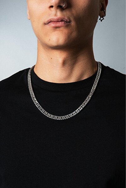 UKHWD SUPPLY 8mm X53cm King Cuban Steel Chain Necklace KA1180GM