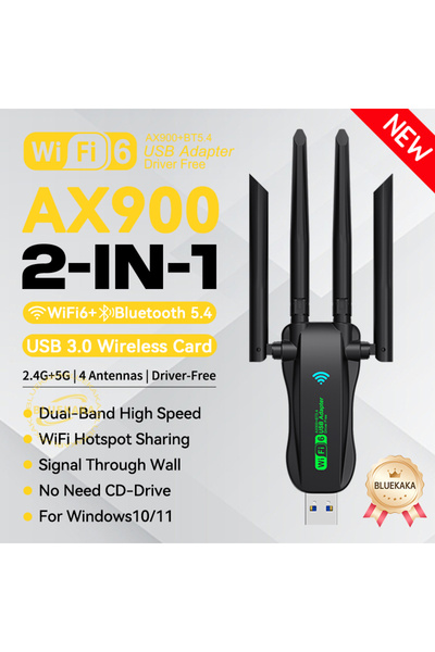 Choice 2in1 WIFI6 BT5.4 New 2in1 WiFi6 Network Card 2.4G&5GHz BT5.4 Wi-Fi Don...
