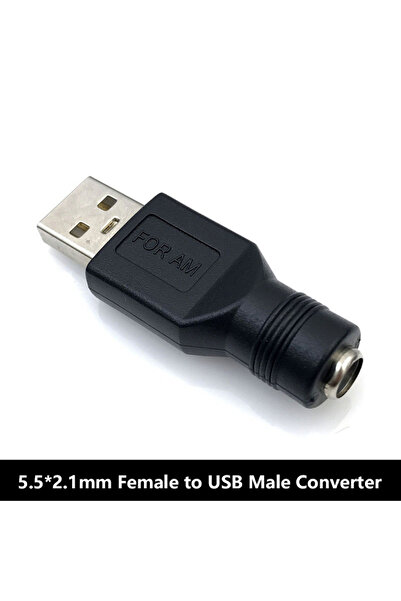 Choice1 كابل محول طاقة من نوع USB-A إلى DC 5.5x2.1mm، موصل مقبس DC ذكر/أنثى لـ 5