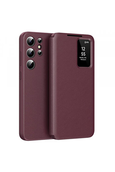 Samsung Husa pentru Galaxy S25 Ultra S938, Techsuit, SmartView, Rosie