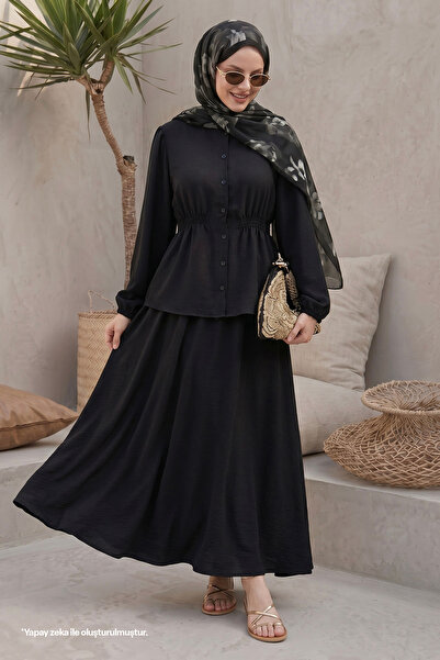 InStyle Black Ayrobin Suit with Skirt and Gipeli