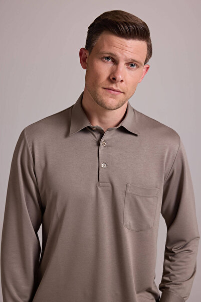 Ysf Erkek Yeşil Polo Yaka Sweatshirt