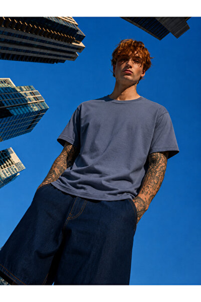 DAMGA JEANS Ανδρικό καλοκαιρινό μπλουζάκι με κανονική εφαρμογή, 100% βαμβακερ...