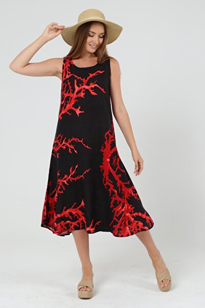 LİKAPA Summer Sleeveless Viscose Dress 2691