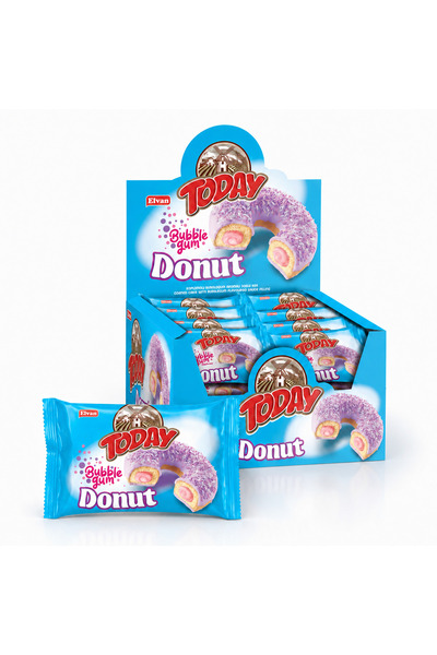 Today Donut Bubblegum (Sakız Aromalı) Kek 35 Gr. 24 Adet (1 Kutu)