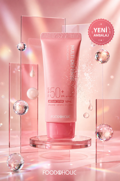 FOODAHOLIC كريم الشمس Pink Power غير لزج بعامل حماية من الشمس SPF50 Pa Uva/UV...