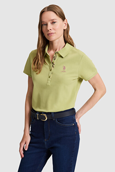 U.S. Polo Assn. Γυναικείο Πράσινο Μπλουζάκι με Γιακά Πόλο Basic 50321798-VR016