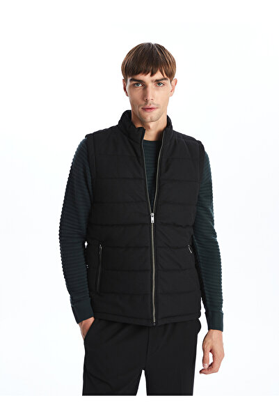 LC Waikiki Trendlucky Slim Fit Stand Collar Men's Puffer Vest with a Difference