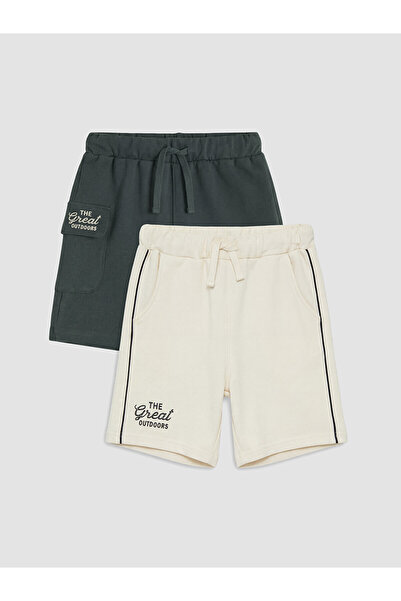 LC Waikiki NEVAVM Pantaloni scurți cargo pentru băieți, pachet de 2