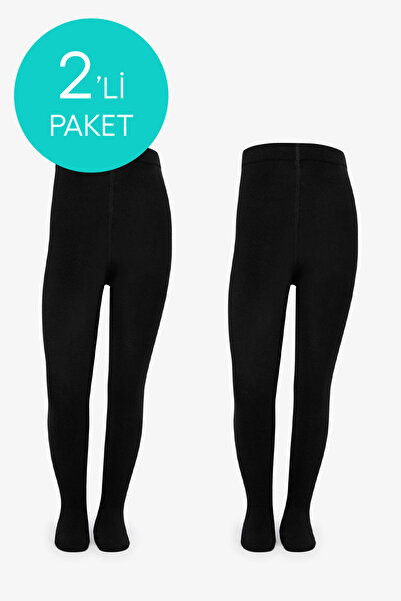 Penti Pretty Koton Black 2 Pack Pantyhose