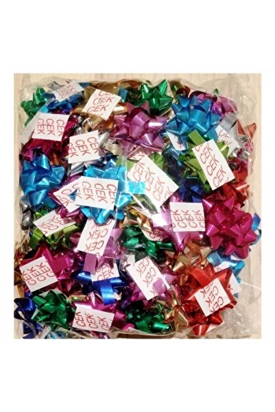 Hilal Ticaret Metallic 5 cm Bow No: 2 Mixed Color 100-Piece Bag
