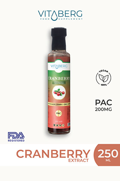 Vitaberg Cranberry Extract Sıvı Takviye | Vitamin C, Çinko, Selenyum İçeren F...