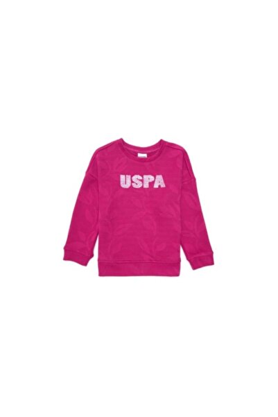 U.S. Polo Assn. يو إس بولو أسن. سويت شيرت بناتي من Uspa بأكمام طويلة وياقة دا...