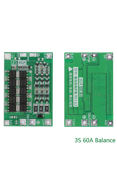 Choice 3S60ABalance 3S 4S 40A 60A Li-ion Lithium Battery Charger Protection B...