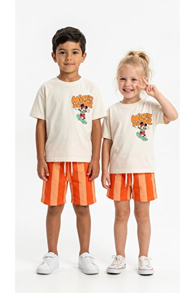 Generic Brand Unisex Suit for Boys and Girls, Summer Combed Cotton Shorts Sui...