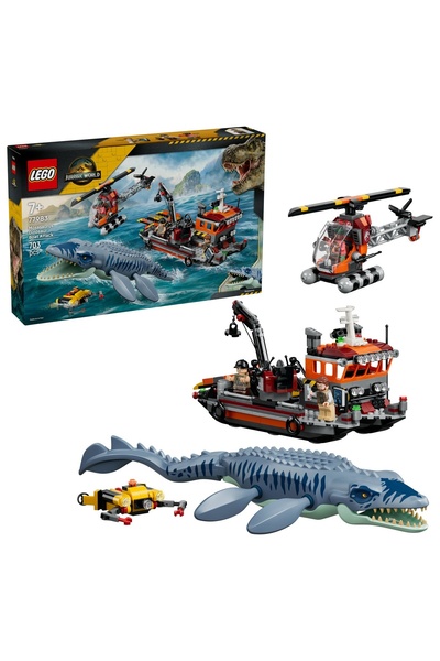 LEGO Σετ Jurassic World: Ο Μοσασαύρος επιτίθεται σε ένα σκάφος (77983)