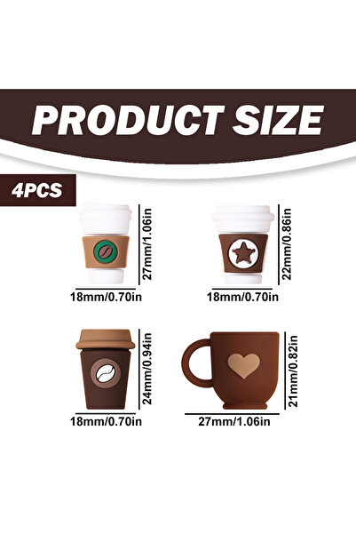 Choice9 4PCS-style 1 4/25/30PCS Coffee Series Silicone Bead Set, Perfect for ...