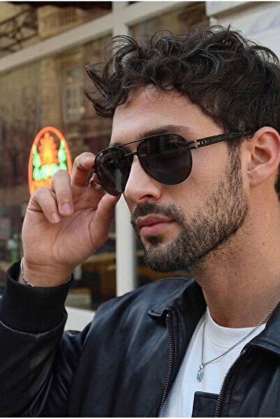 Chunky Frame نظارات شمسية داملا مستقطبة عالية الجودة من التيتانيوم الأسود للج...