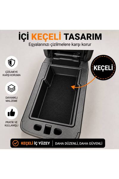 Fiat Egea kolçak içi organizer(içi keçeli)