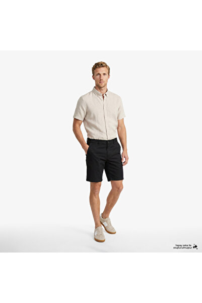 Nautica Erkek Siyah Regular Fit Şort