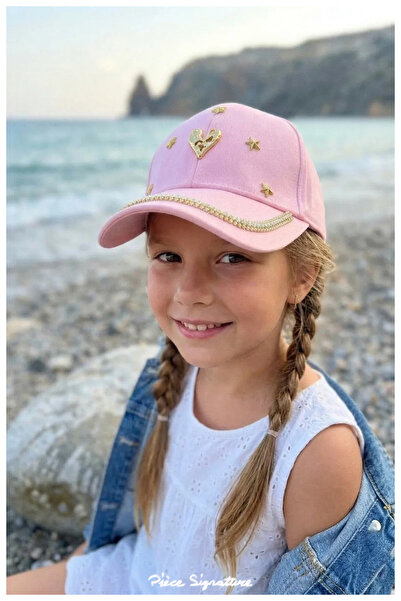 PIECE SIGNATURE 100% Cotton % Cotton Hat with Stones for Young Girls (9-15 Ye...
