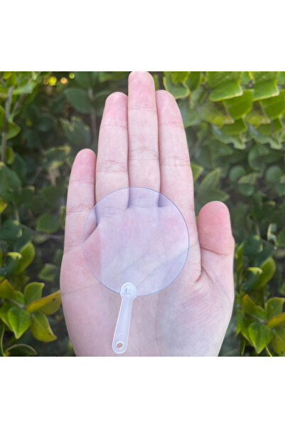 Choice 50PCS 50Pcs 5cm Cute Mini Transparent Blank Fan Child Kids DIY Art Fan...