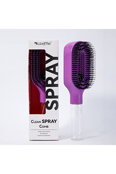 choice2 1pc Dark Purple 2in1 Sprayer Comb Detangling Scalp Massage Hairbrush ...