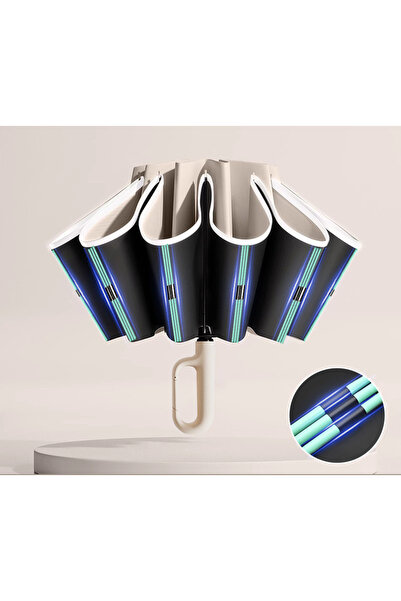 choice2 White 60K Buckle Men Women Umbrella Fully Automatic Reverse Folding U...