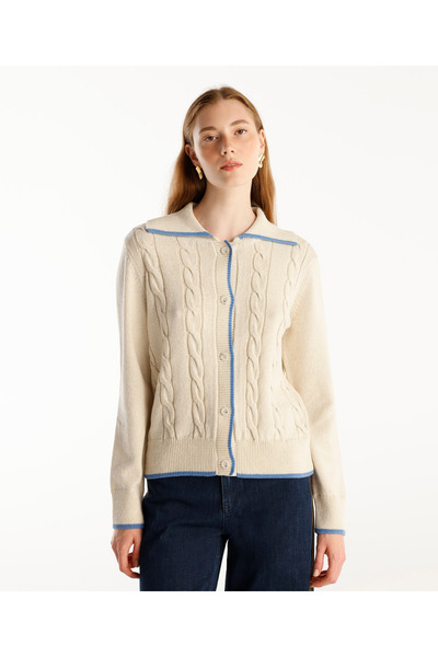 Yargıcı Shirt Collar Cardigan