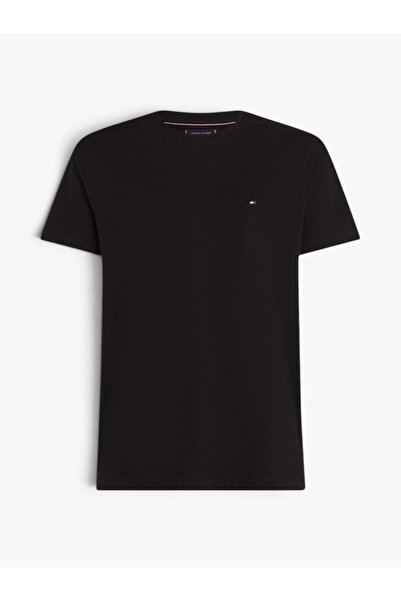 Tommy Hilfiger ESSENTIAL REG FIT SOLID TEE Erkek Siyah T-Shirt - MW0MW37267
