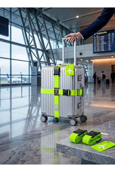 Generic Lokani 4-Piece Luggage Strap Set with 3-Digit Combination Lock & Sili...