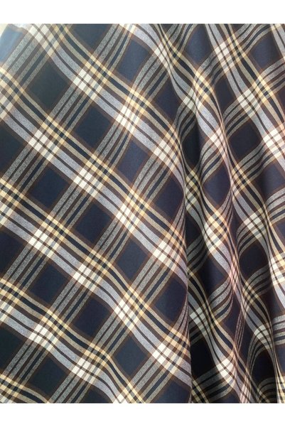 RAZENCİ Women's Plaid High Waist A-Line Midi Mevlana Skirt