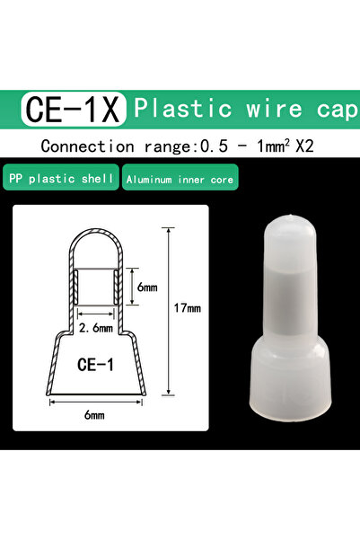 Choice1 CE1-100PCS 120 Pcs Closed End Crimp Connectors, 22-16/16-14/12-10 Gau...