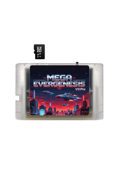 Choice1 White Mega EverDrive V3 Pro 3000 in 1 Flash Cartridge for Sega Genesi...