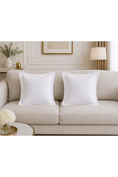 Liz Line Set doua huse perna, bumbac ranforce, culoare alb colectia "Monocrom...