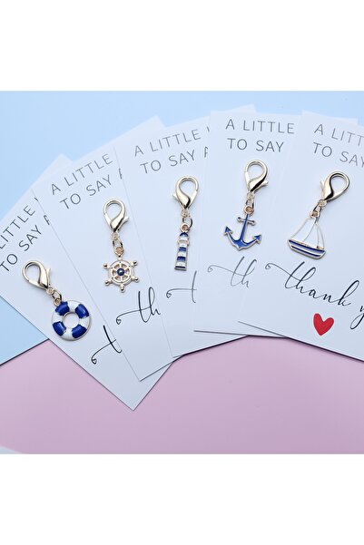 Choice1 5pcs 5pcs Nautical Keychain Set, Summer Beach Party Favors, Sailboat ...