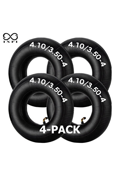 Choice 4-pack 4.10/3.50-4'' Heavy Duty Inner Tubes with TR87 Angled Valve, Un...