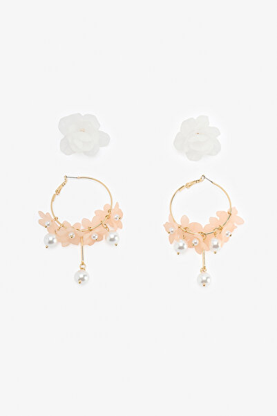 Penti White - Pink Floral Earring Set