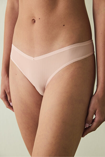 Penti Dusty Rose Essentials V kroj Nizak struk Brazilske gaćice