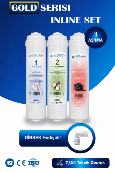 WaterMelon GOLD Serisi Kapalı Kasa Su Arıtma Cihazı Uyumlu 3 Aşama 6 Aylık Ön...