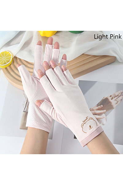 Choice Light pink 1 Pair Anti UV Nail Gloves UV Gel Shield Glove Fingerless M...