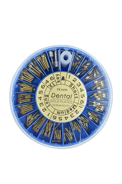 Choice Gold 120pcs/Box Dental Screw Posts Stainless Steel Golden Plated Titan...
