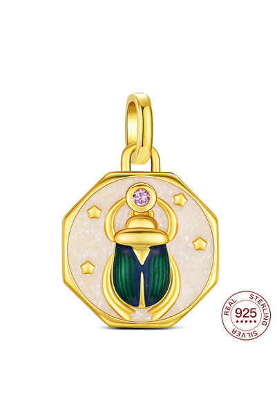 Choice NBC0189 Hot 925 Sterling Silver Charms Summer Insect Resin Pendant Gol...