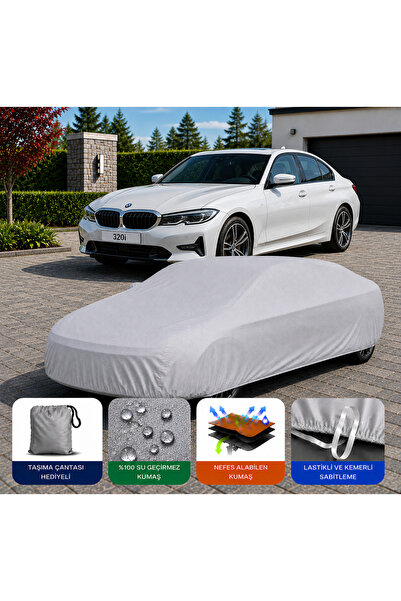 COCEM BMW 320i Premium Araç Brandası Su Geçirmez UV Korumalı Tam Koruma Gri 2...