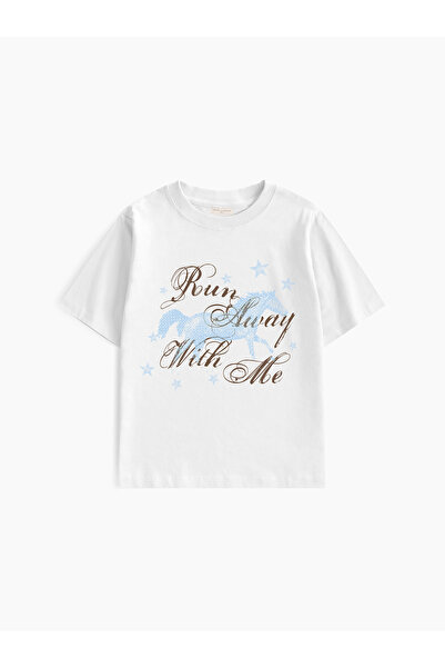 lethestudios Run Away Baskılı Baby Tee