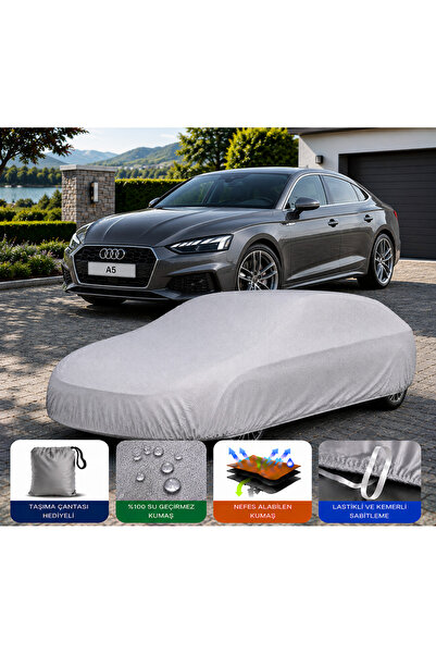 COCEM Audi A5 Sportback Premium Araç Brandası Su Geçirmez UV Korumalı Gri 201...