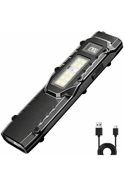 choice2 DT007 Black 8 Modes EDC Tactical Rechargeable Flashlight,Dual-Switche...