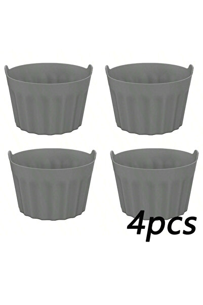 Choice Grey 4pc 2/4/8Pcs Ramekins For Air Fryer Silicone Large Muffin Cases N...