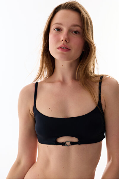 Penti Black Hearth Bandeau Bikini Top