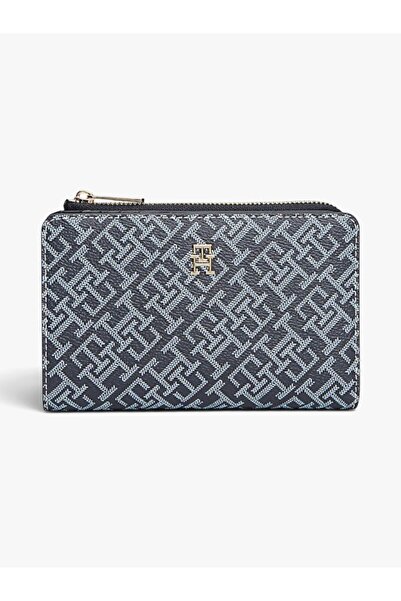 Tommy Hilfiger TH ICON BIFOLD WALLET MONOPLAY Kadın Mavi Cüzdan - AW0AW18594